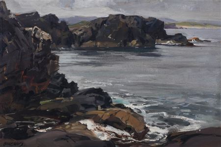BLACK ROCKS AT BREAGHY HEAD, COUNTY DONEGAL
