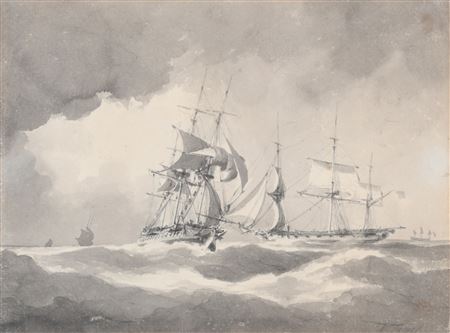 TWO NAVAL WARSHIPS