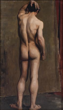 ACADEMIC STANDING MALE NUDE SEE FROM THE BACK