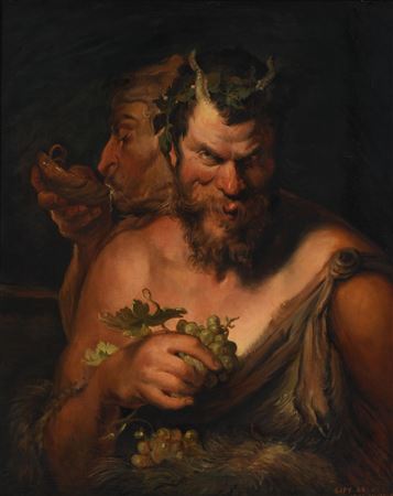TWO SATYRS, AFTER RUBENS