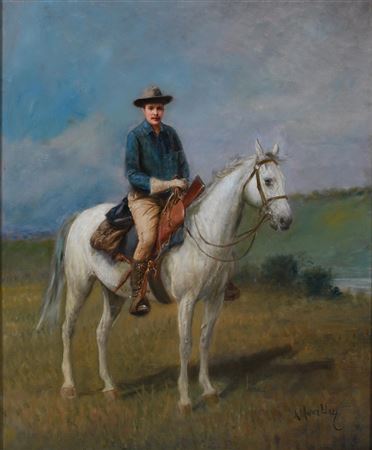 PORTRAIT OF A MAN ON HORSEBACK