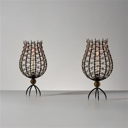Pair of 'Perles' candleholders