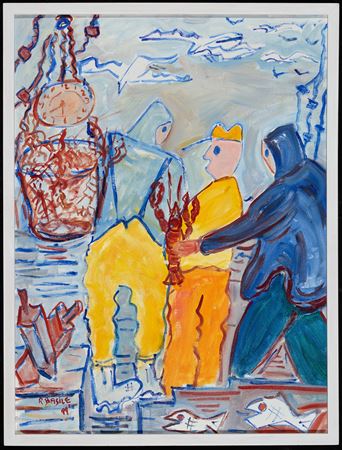 Buying Lobsters II by Rose Basile - Auction record, sale price, and art valuation. Compare with similar artists and explore comparable artworks.
