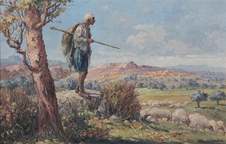 Shepherd by Ioannis Kissonerghis - Auction record, sale price, and art valuation. Compare with similar artists and explore comparable artworks.