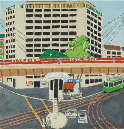 Steinentor tower block on the Heuwaage, Basel by Rudolf Maeglin - Auction record, sale price, and art valuation. Compare with similar artists and explore comparable artworks.