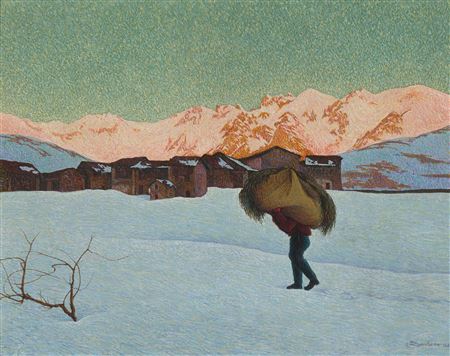 Winter evening in the Engadine