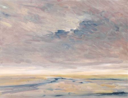 "GREY DAY AT HOLKHAM BEACH WITH DARK WATER"