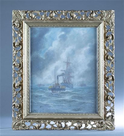 Untitled, ships leaving the shore