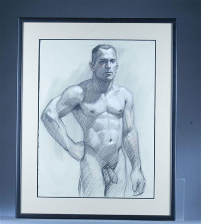 Standing male nude sketch