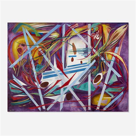 Sample artwork by Hilla Rebay (1890 - 1967), known for cubist-non ob, other mod imagery - View similar artists and auction records