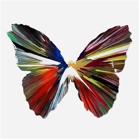 Signed Butterfly Spin Painting