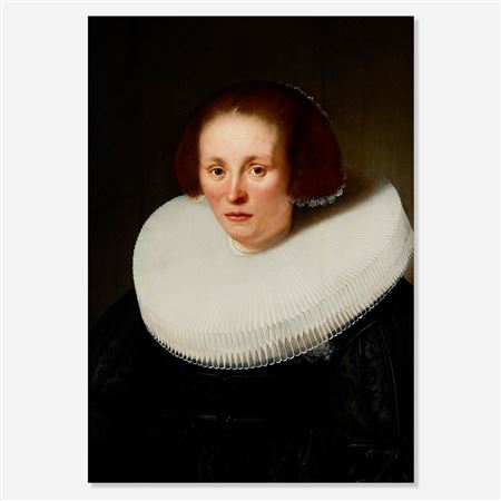 Portrait of a Lady wearing an embroidered dress and millstone ruff