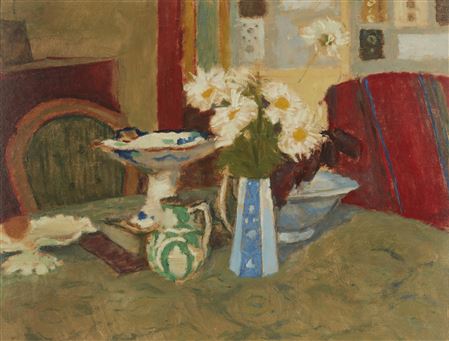Sample artwork by Philip Mathews (1916 - 1984), known for cool tones and careful composition in artwork. - View similar artists and auction records