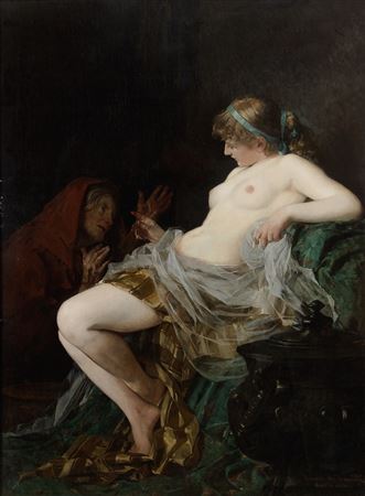 Semele and Beroe by Hermann Clementz - Auction record, sale price, and art valuation. Compare with similar artists and explore comparable artworks.