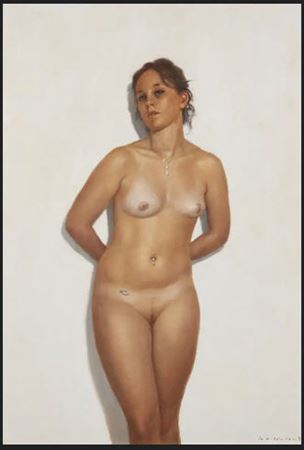 Standing female nude