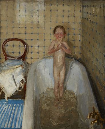 Bathtime; by Amy Katherine Browning - Auction record, sale price, and art valuation. Compare with similar artists and explore comparable artworks.