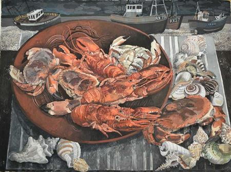 Still Life, 'The Catch' by Dione Page - Auction record, sale price, and art valuation. Compare with similar artists and explore comparable artworks.