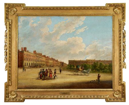 Grosvenor Square, circa 1785 by Edward Dayes - Auction record, sale price, and art valuation. Compare with similar artists and explore comparable artworks.