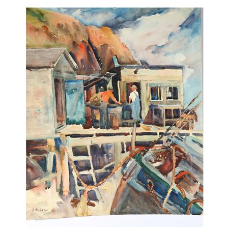 Eastport, Maine, 1932, boat dock