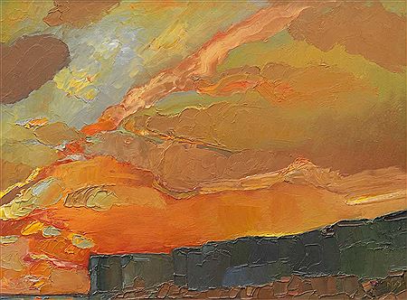 Sunset over the cliffs by Michael Monaghan - Auction record, sale price, and art valuation. Compare with similar artists and explore comparable artworks.