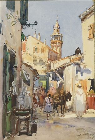 Old quarters in Fez, Morocco 1937