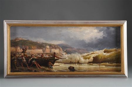 Untitled (Harbour scene before the arrival of the storm)