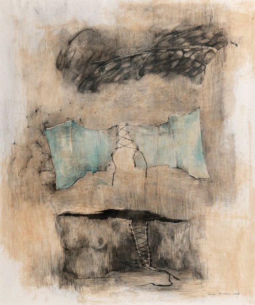 Sample artwork by Naiza Khan (Born 1968), known for multidisciplinary artist, works with archival material, video, sculpture, and drawing to explore colonialism, social memory, and infrastructure development. - View similar artists and auction records