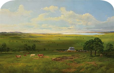 Lake Colac and the Warrior's Hill, from Corangamorah 1863