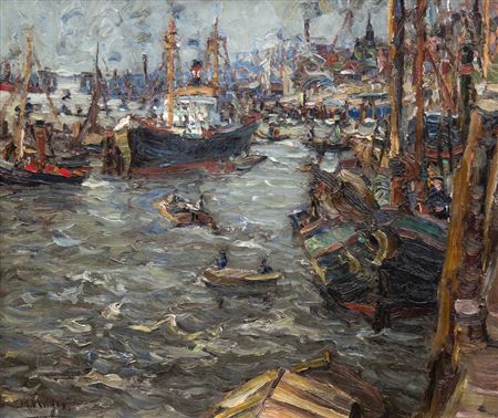 Port of Stettin by Marie Hager - Auction record, sale price, and art valuation. Compare with similar artists and explore comparable artworks.