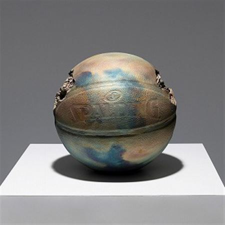 BRONZE ERODED BASKETBALL