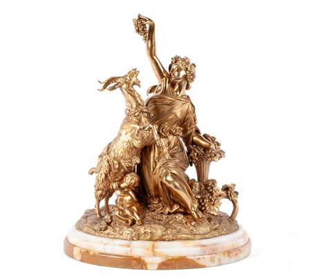 GRECIAN GILT BRONZE FIGURE GROU