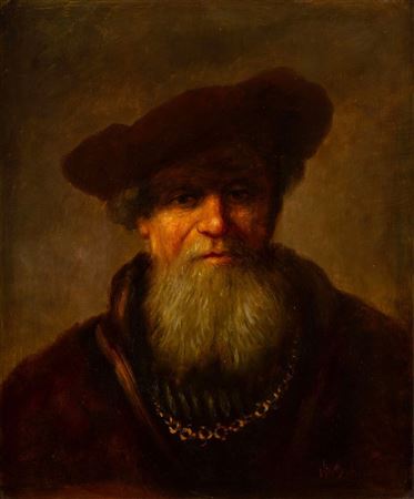 Portrait of a Renaissance gentleman in the style of Rembrandt
