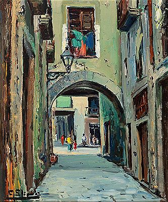 Street of the old town by Camil LLimos - Auction record, sale price, and art valuation. Compare with similar artists and explore comparable artworks.