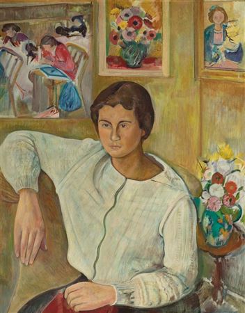 Interior with a Young Woman by Josep France Rafols Fontanals - Auction record, sale price, and art valuation. Compare with similar artists and explore comparable artworks.