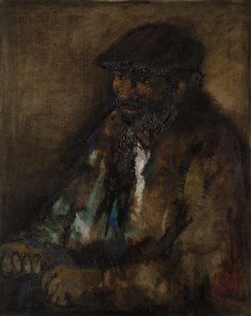 "Beggar". by Manuel Prego de Oliver - Auction record, sale price, and art valuation. Compare with similar artists and explore comparable artworks.