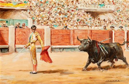 Sample artwork by Santos Saavedra (1903 - 1997), known for painting - View similar artists and auction records