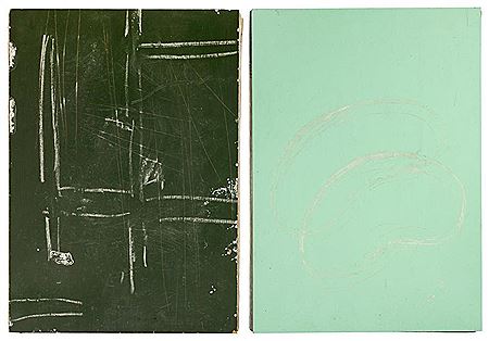 "Descriptive memory of swimming pool", 1992. Diptych.