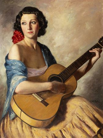 Son de guitarra by Alberto Rafols Culleres - Auction record, sale price, and art valuation. Compare with similar artists and explore comparable artworks.