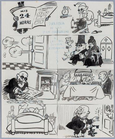 "Parodia de les d'en Mussolini o Les del Senyor Estevanini". by Josep Costa Y Ferrer - Auction record, sale price, and art valuation. Compare with similar artists and explore comparable artworks.