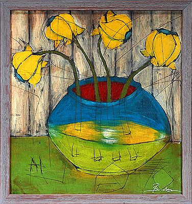 Vase with Yellow Flowers