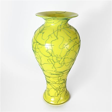 Tall Squiggle Glass Vase, 1992