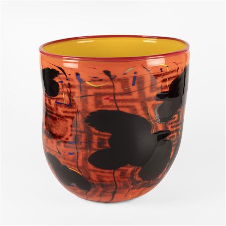 Large Blown Glass "Basket"