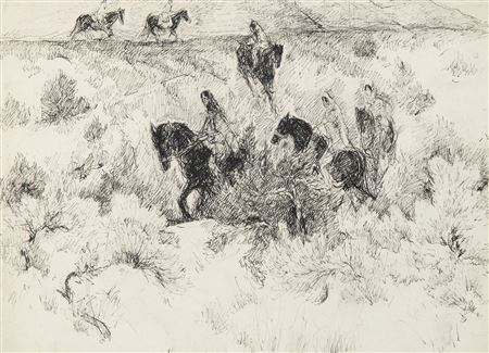 Untitled (Taos Rabbit Hunters)