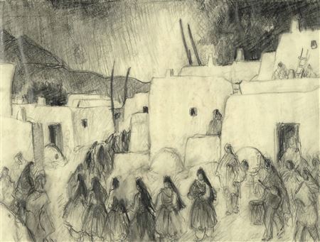 Untitled (Taos Pueblo Ceremonial Procession)