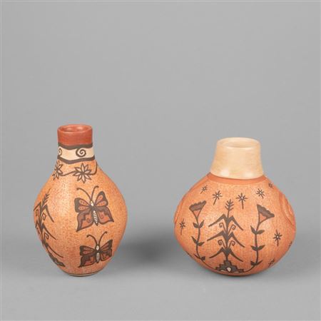 Two Pictorial Jars