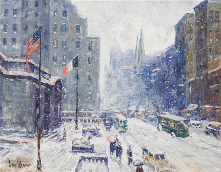 "Fifth Avenue In Snow"