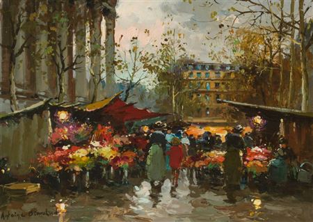 "Flower Market, Madeleine, Paris"