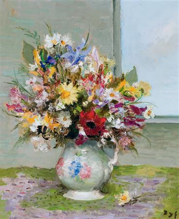 Still Life of Flowers by a Window, 1973