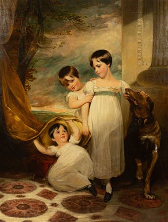 Group Portrait of Lady Catherine (1811-1877), Lady Selina (1812-1883) and Lady Louisa (1814-1887), Daughters of Charles Cecil Cope Jenkinson, 3rd Earl of Liverpool by George Henry Harlow - Auction record, sale price, and art valuation. Compare with similar artists and explore comparable artworks.