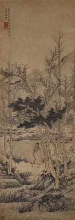 Scholar in Winter Forest